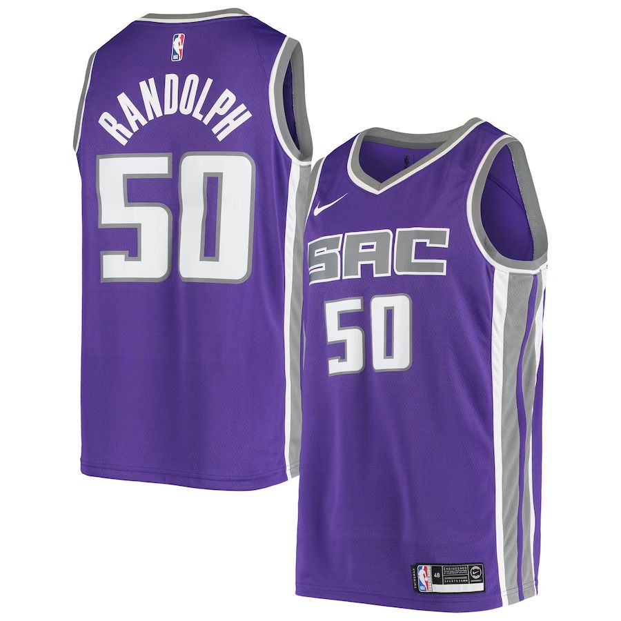 Men Sacramento Kings #50 Zach Randolph Nike Purple Swingman NBA Jersey